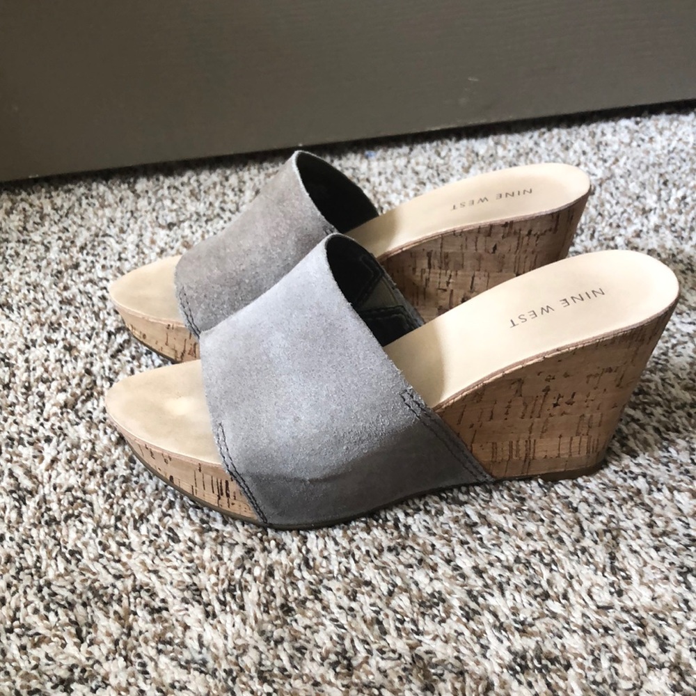 Gently worn Nine West slides